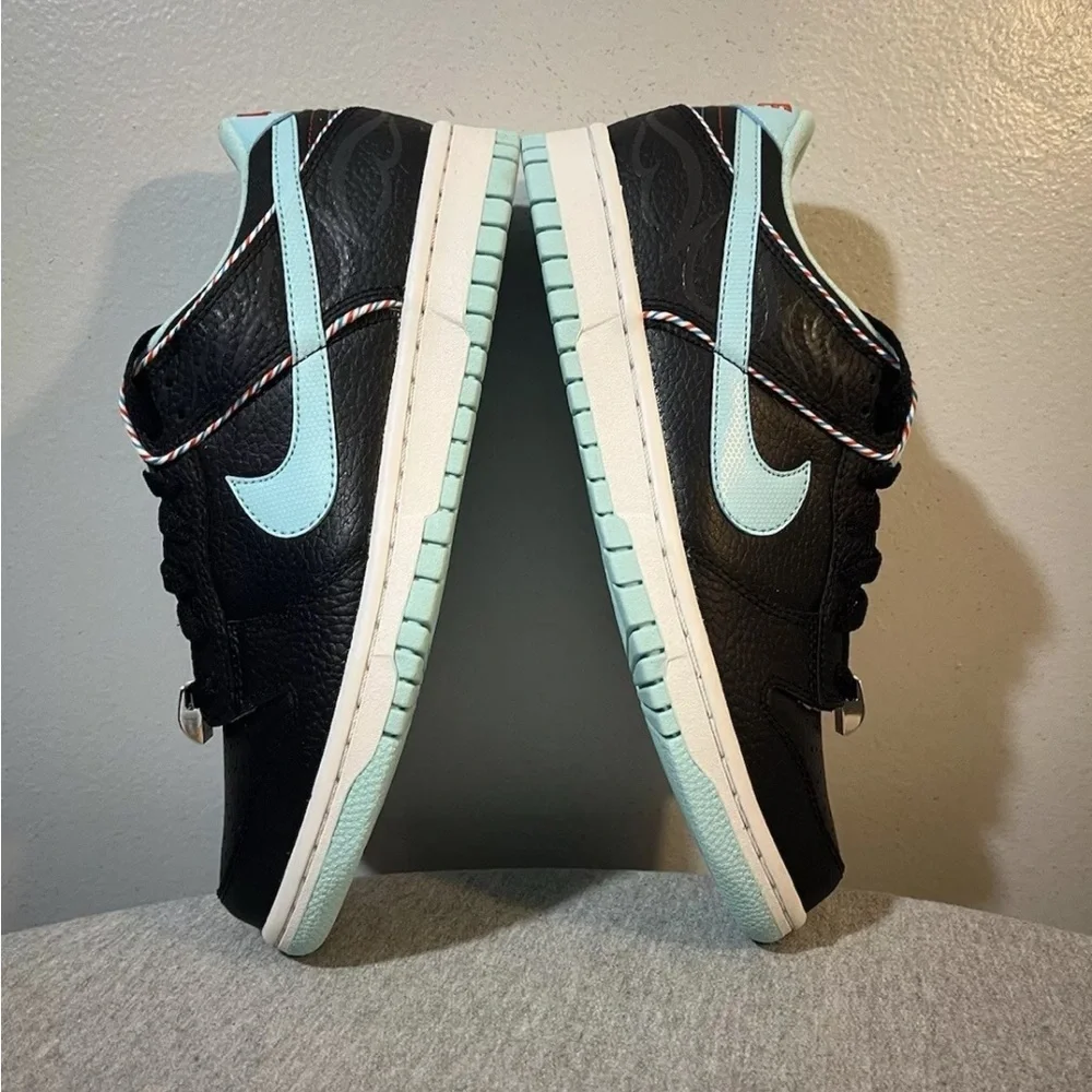 Nike Dunk Low Retro SE (GS) Barber Shop Black Shoe Size 7Y/Women 8.5 DN3351-001 - Picture 7 of 11